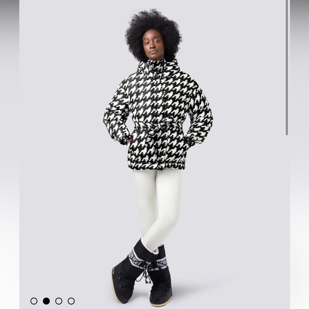 Perfect Moment Black & White Houndstooth Puffer Jacket XS $985